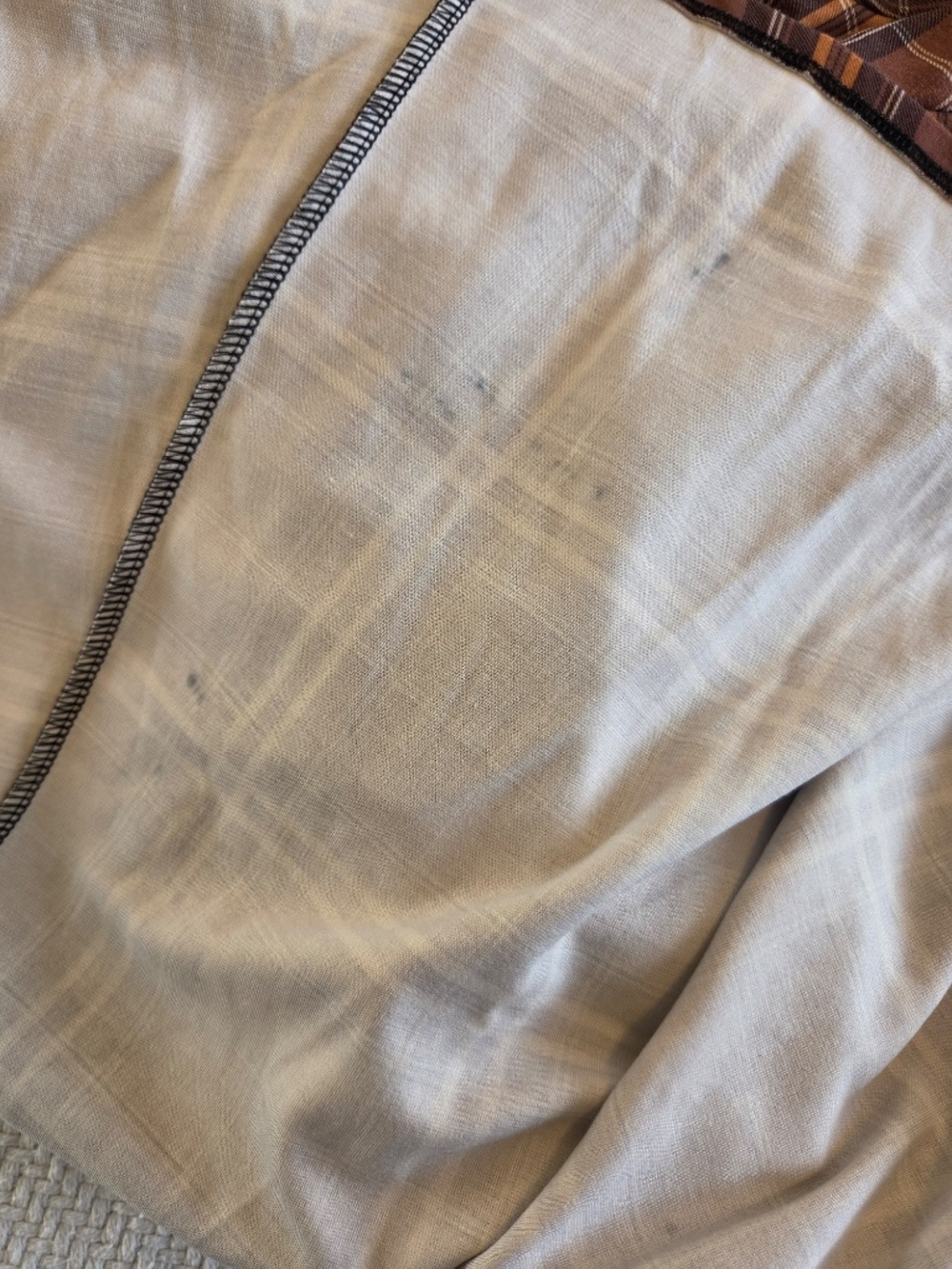 Torrid midi dress size 3X brown/black plaid short sleeves stretch jersey cottage - Picture 7 of 10